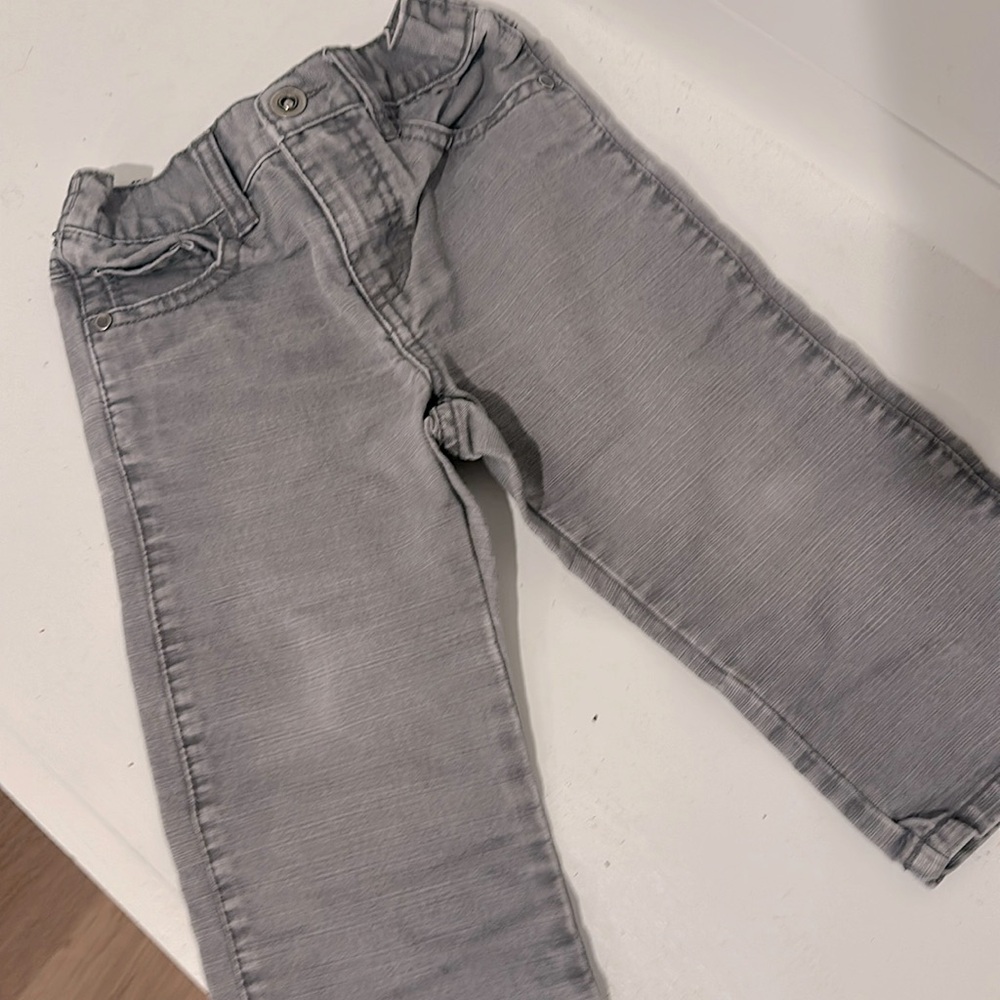 18 mo boys grey wide leg Cherokee jeans